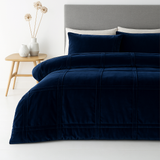 Luxe Velvet Box Pleated Duvet Set