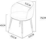 Metal Legs Combination Armchairs for Dining Room and Living Room - The Linen House