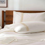 Luxury Duvet With Mash Ground Lace(green) - The Linen House