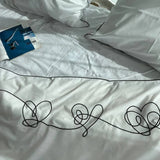 Charming Pink Heart Embroidery Duvet Set – Celebrate Love & Togetherness