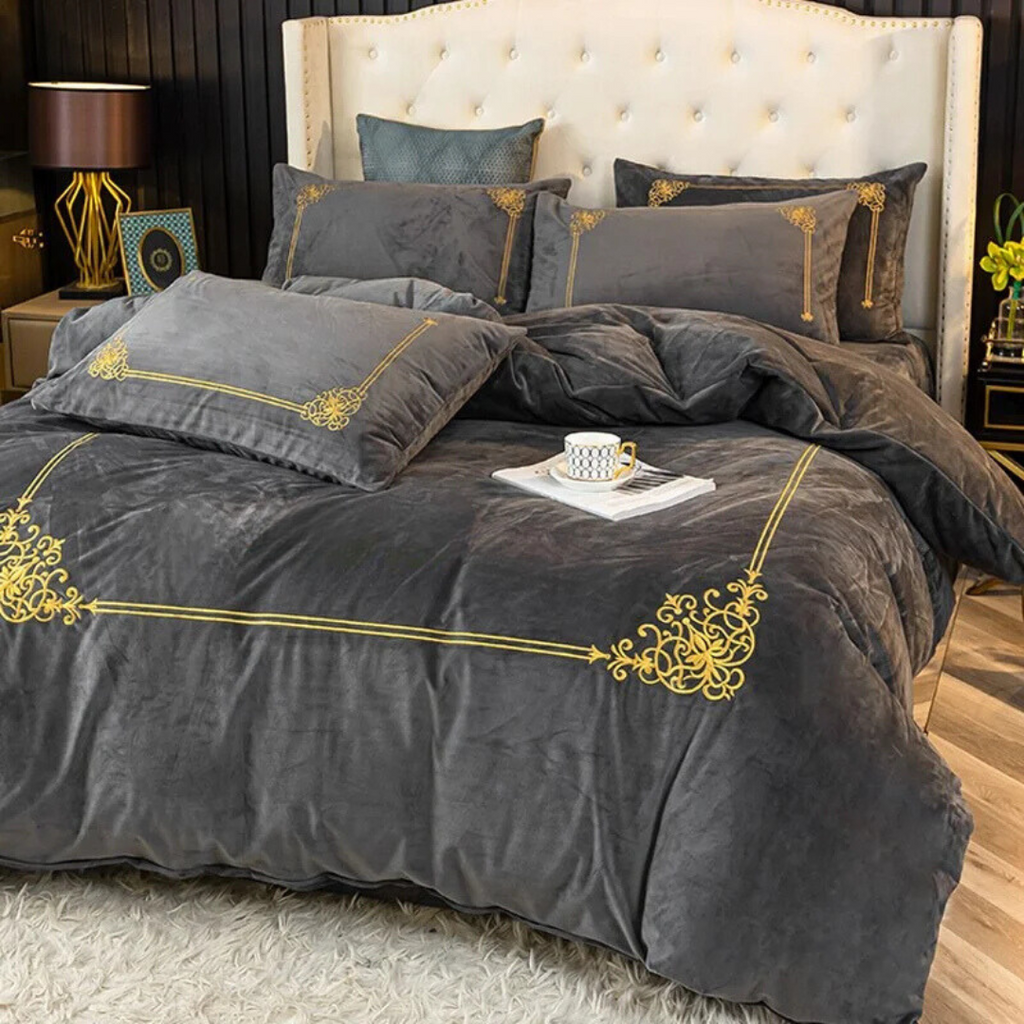 Winter Thick Coral Velvet Duvet Set - The Linen House