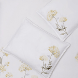 White Flowered Embroidery Duvet Set - The Linen House