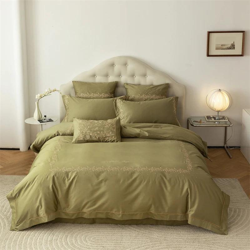 Luxury Red Embroidery Duvet Set – Elegant & Sophisticated Bedding