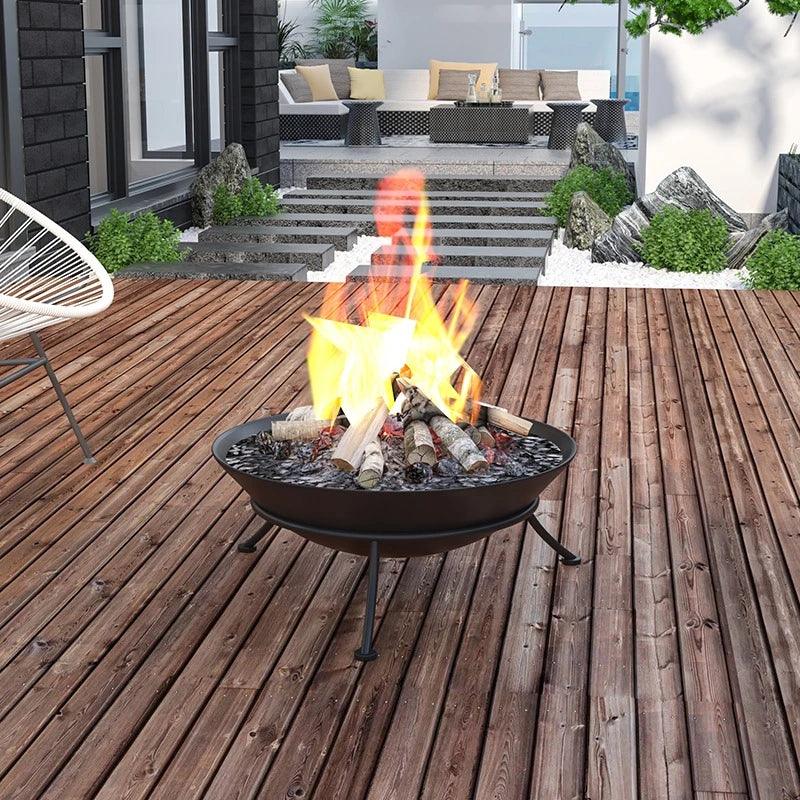 Portable Round Fire Bucket - The Linen House
