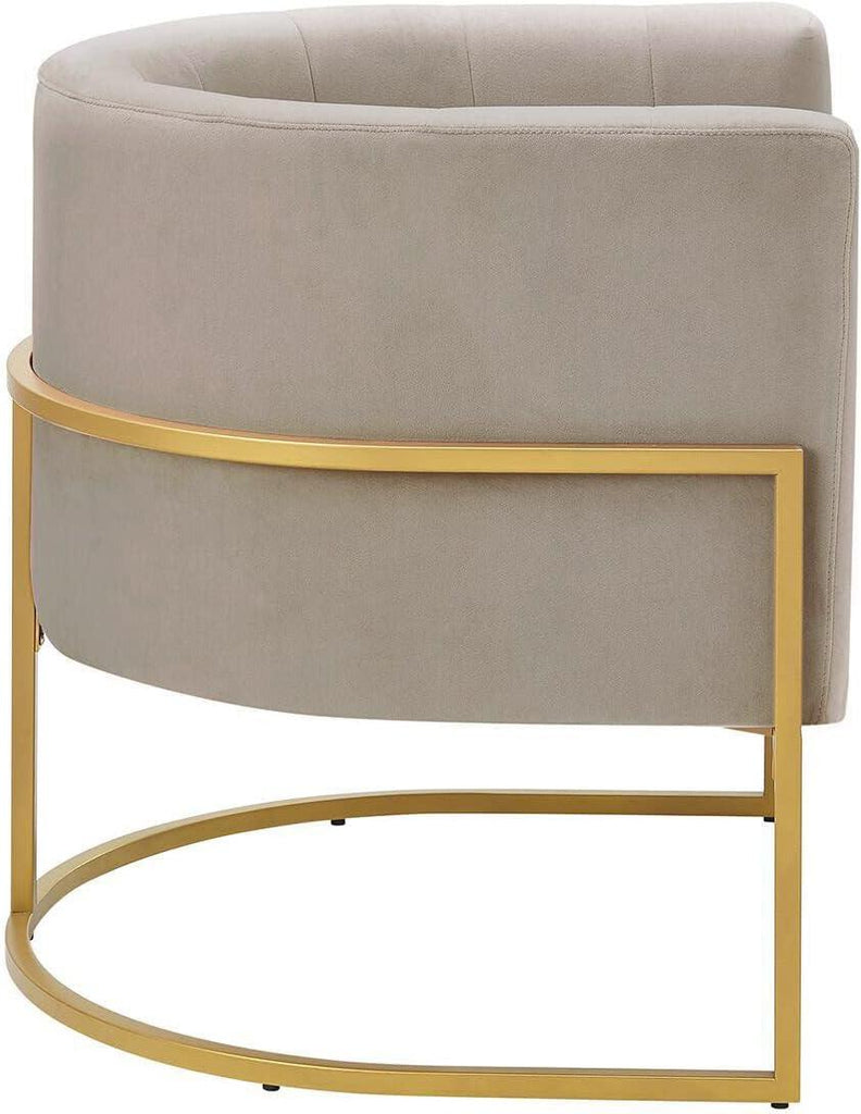 Contemporary Armchair with Metal Frame - Durable & Stylish Seating