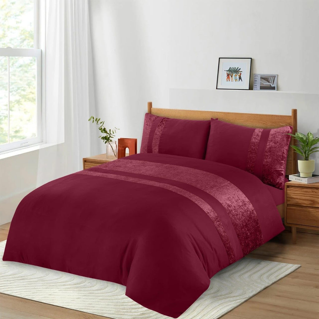 Velvet Stripe Duvet Set - The Linen House