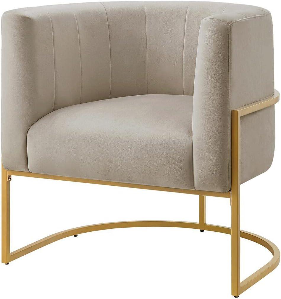 Contemporary Armchair with Metal Frame - Durable & Stylish Seating