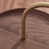 Wooden Round Double Layer Tray for Dessert Display - The Linen House