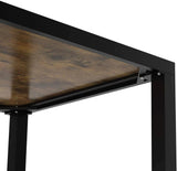 Dining Table, Rectangular Table with Metal Edges, Kitchen Table for Home Office - The Linen House