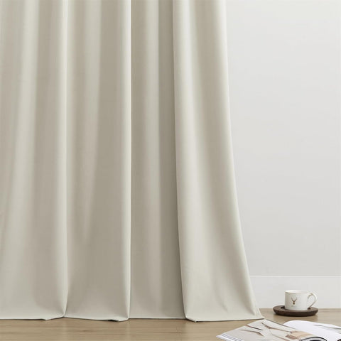 Premium Cream Velvet Curtain for Bedroom & Living Room - The Linen House
