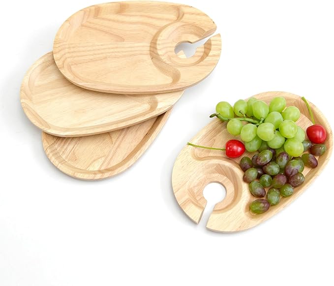 Cocktail Appetizer Plates with Glass Holder - The Linen House