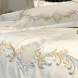 Cotton Satin Embroidery Duvet Set - The Linen House