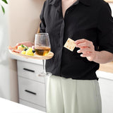 Cocktail Appetizer Plates with Glass Holder - The Linen House