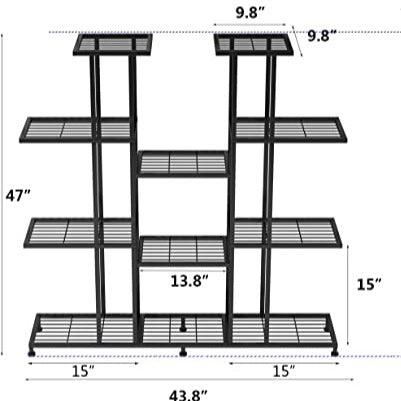 Metal Plant Stand, 9 Tiers Multifunctional Plant Stands - The Linen House