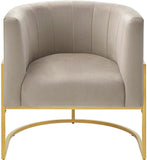 Contemporary Armchair with Metal Frame - Durable & Stylish Seating