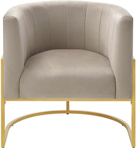 Contemporary Armchair with Metal Frame - Durable & Stylish Seating