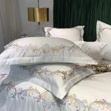 Cotton Satin Embroidery Duvet Set - The Linen House