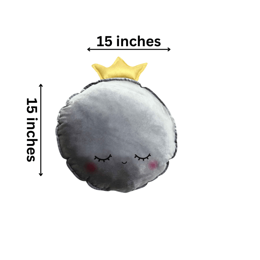 Grey Crown Baby Cushion - The Linen House