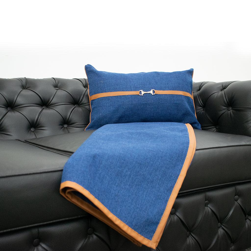 Sofa Throw (Blue) - The Linen House