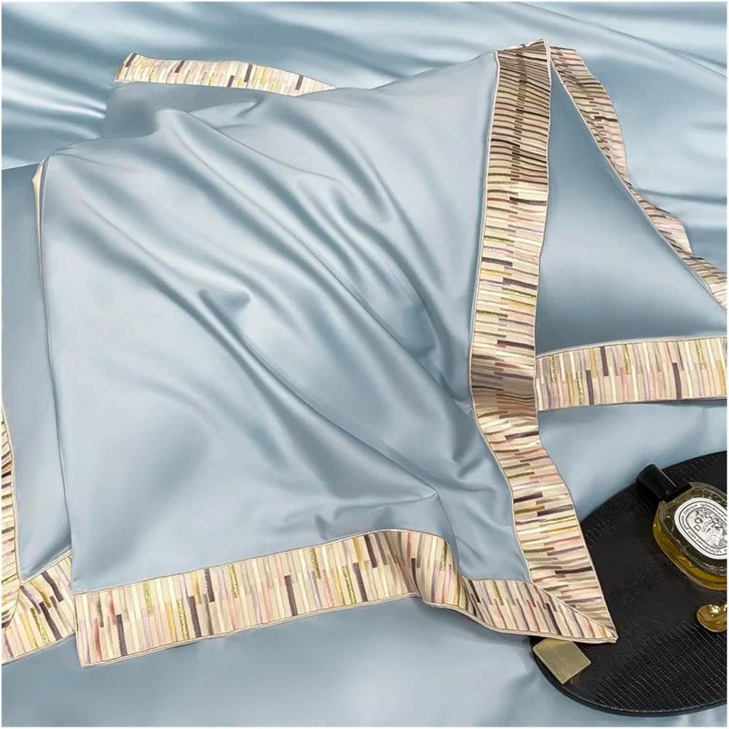 Border Line Embroidery Duvet Set – Timeless Elegance & Luxury Bedding