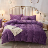"Luxurious Velvet Pinch Pleat Duvet Set