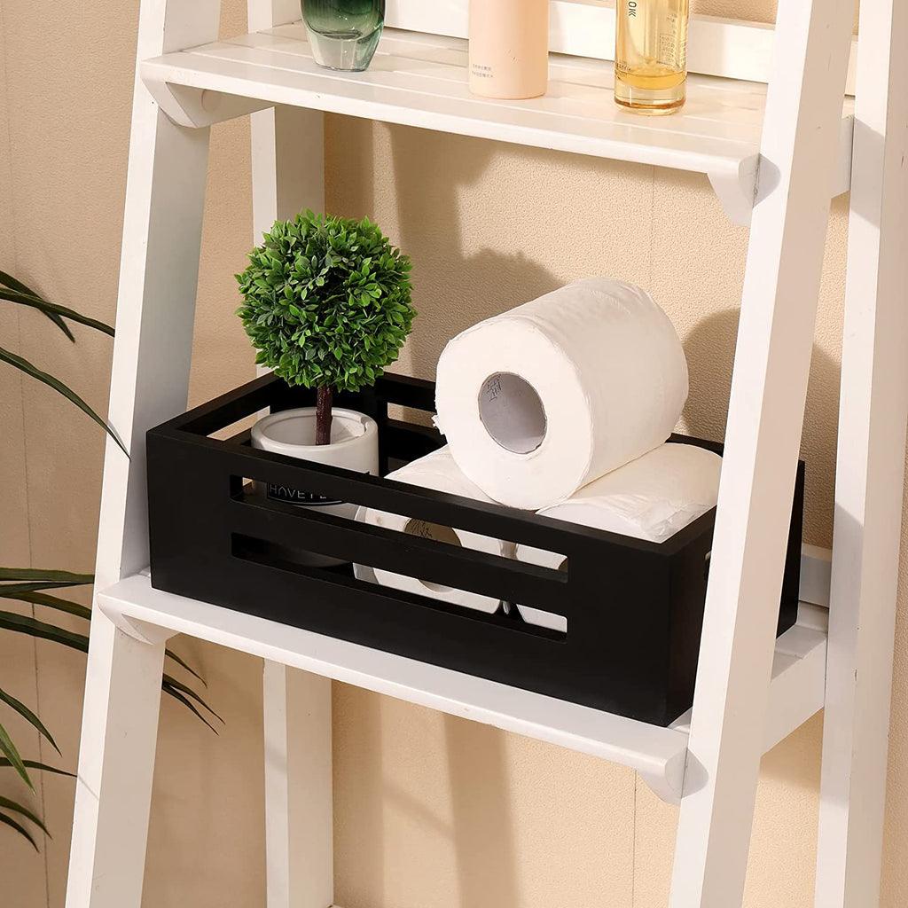 2 Pack White Bathroom Decor Box for Toilet Paper storage - The Linen House