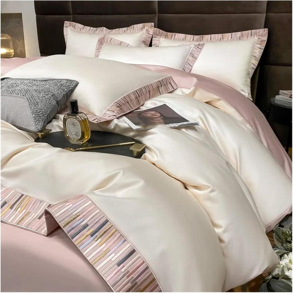 Border Line Embroidery Duvet Set – Timeless Elegance & Luxury Bedding