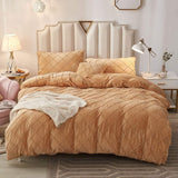 "Luxurious Velvet Pinch Pleat Duvet Set