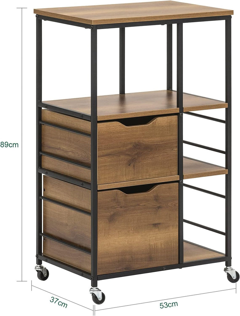 Industrial Vintage Style Kitchen Trolley Cart