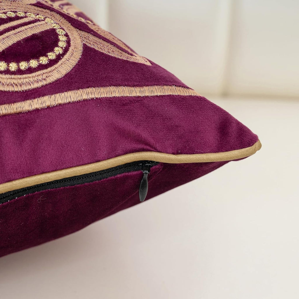Royal Crest Embroidered Cushion Cover Style 3