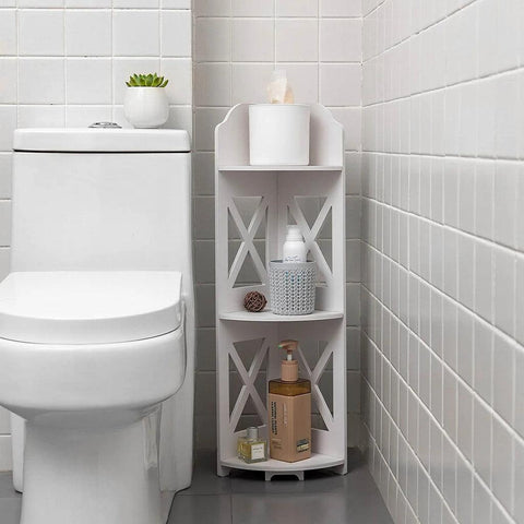 Space-Saving Corner X Shelves - The Linen House