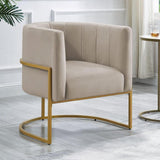 Contemporary Armchair with Metal Frame - Durable & Stylish Seating