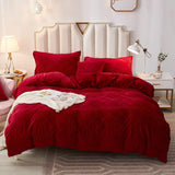 "Luxurious Velvet Pinch Pleat Duvet Set