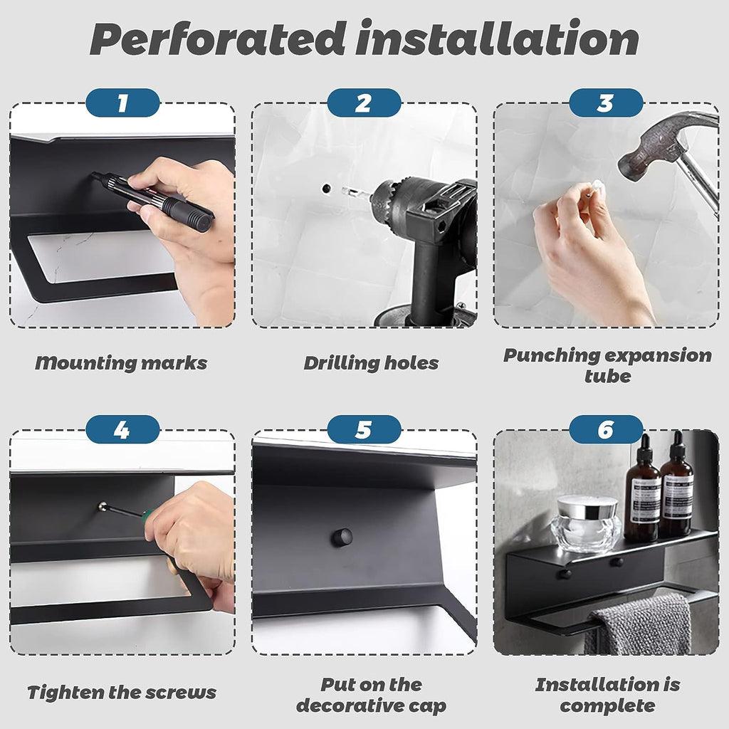 Bathroom Towel Rack Shelve - The Linen House