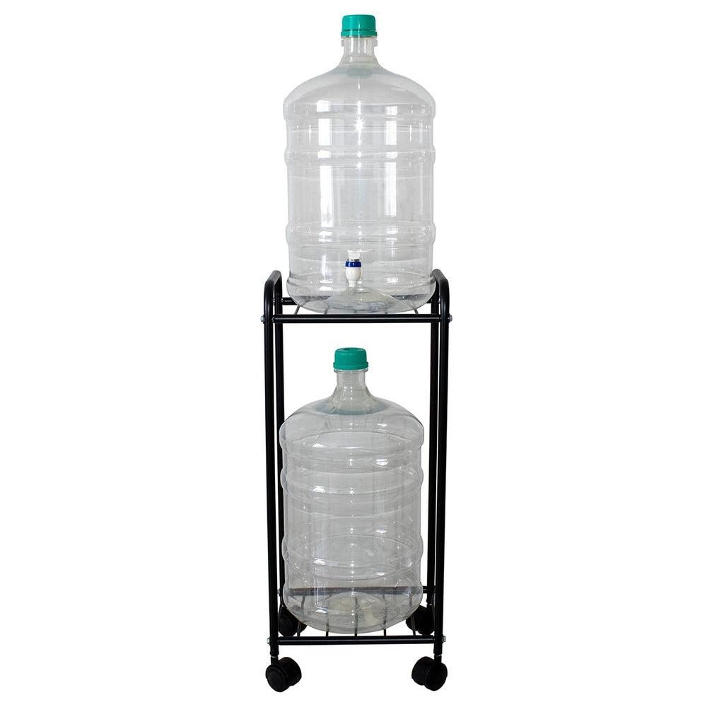 Metal Water Bottle Dispenser Stand with Wheels