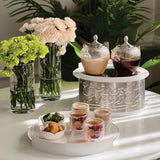 Metal Round Serving Tray - The Linen House