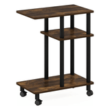 U-Shaped Side Table with Casters - The Linen House
