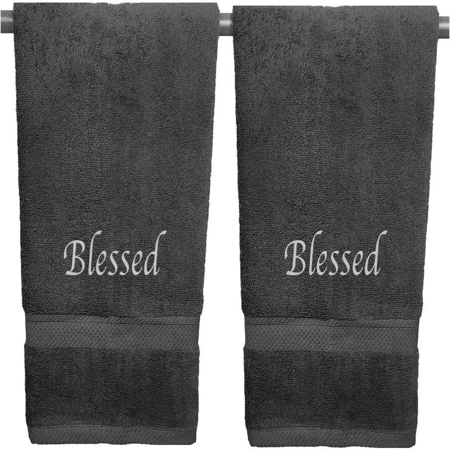 Blessed (Set of 2 Bath Towels) for Bathroom - The Linen House