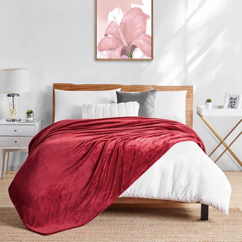 Soft Flannel Fleece Blanket red