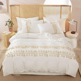 White Tassel Decor Duvet Set - The Linen House