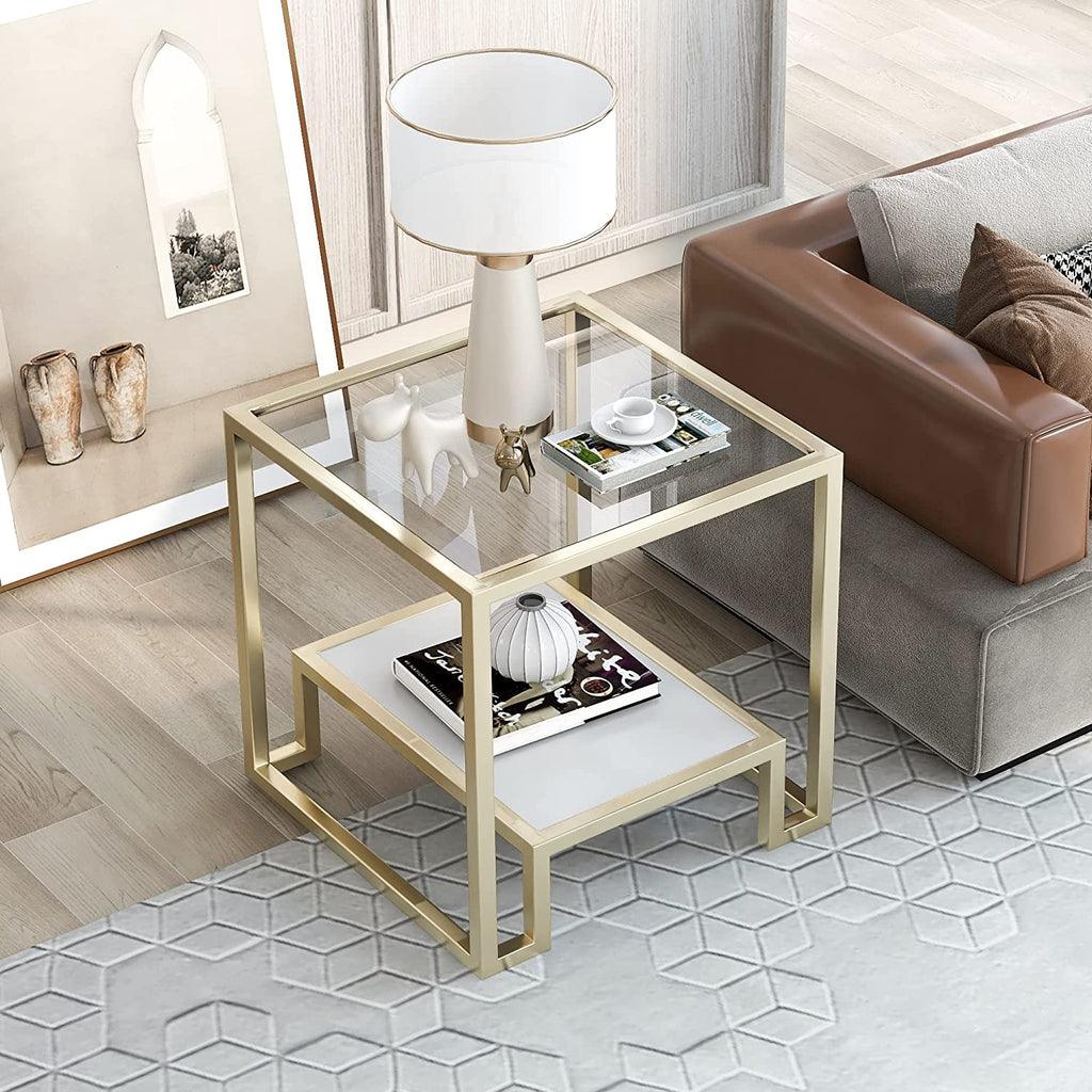 Minimalist Design Living Room Golden End Table - The Linen House