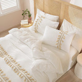White Tassel Decor Duvet Set - The Linen House