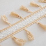 White Tassel Decor Duvet Set - The Linen House