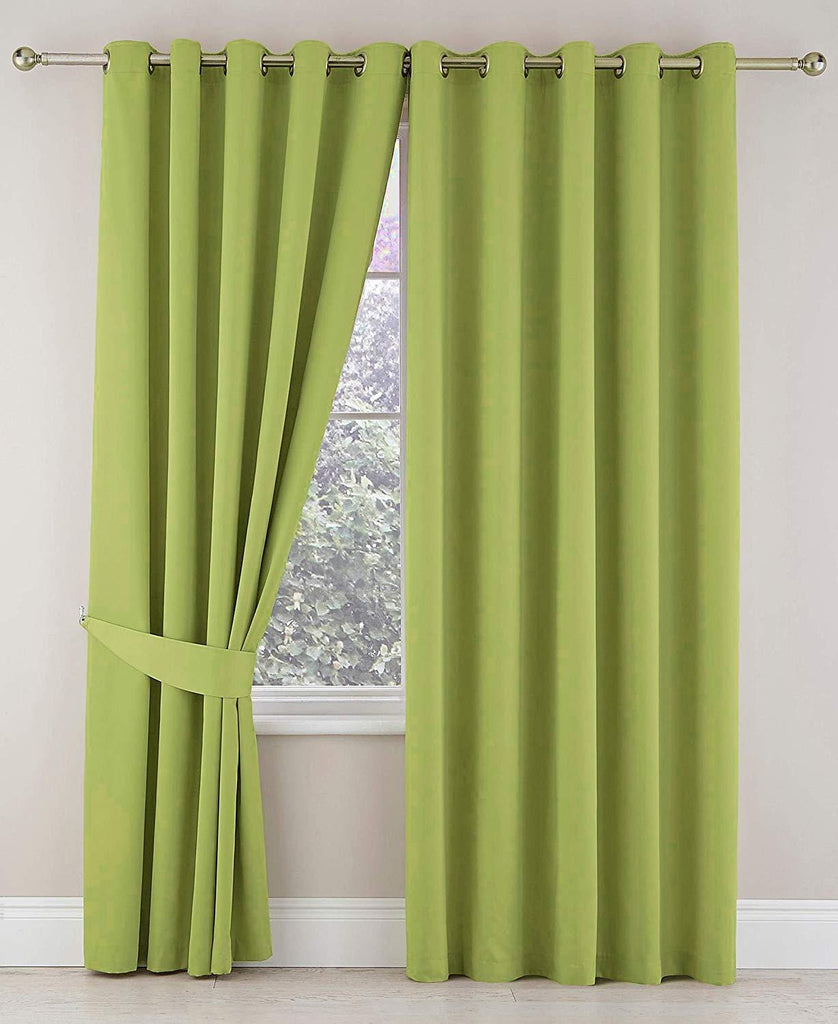 Plain Dyed Eyelet Curtains with linning