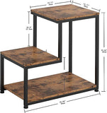 Industrial Side Tables Living Room, 3-Tier End Tables Bedroom - The Linen House