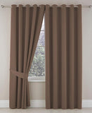 Plain Dyed Eyelet Curtains with linning