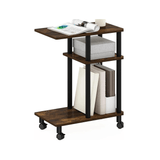 U-Shaped Side Table with Casters - The Linen House
