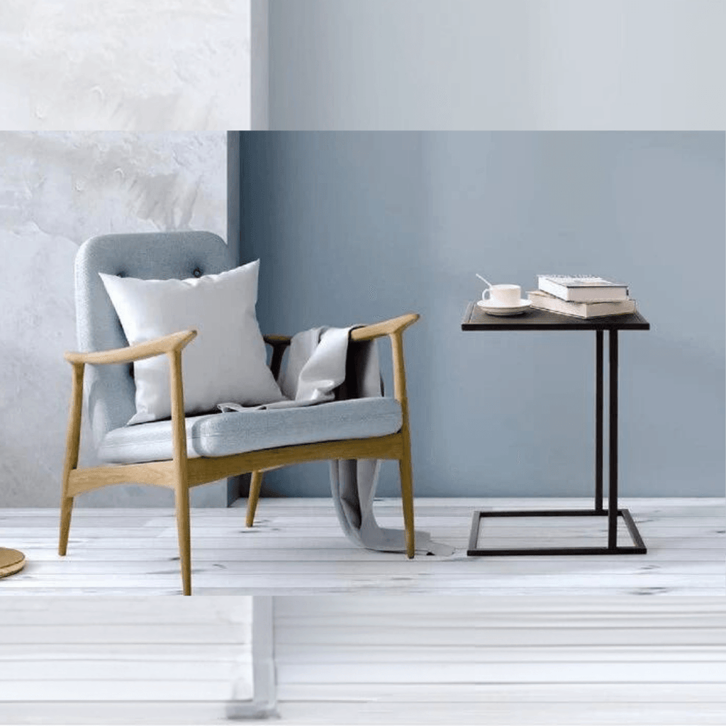 Tall Steel C Table End Table - The Linen House