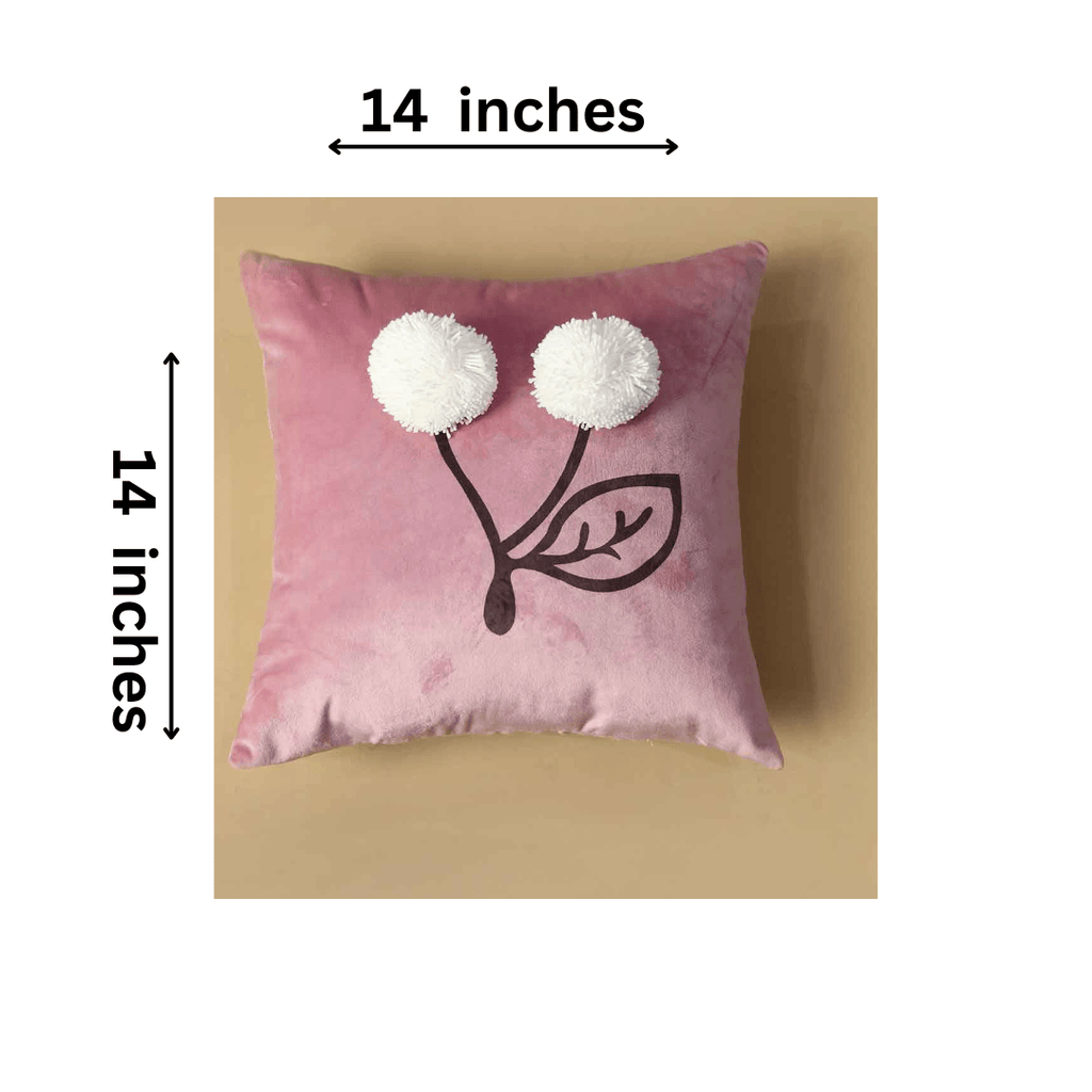 Pompom Cherry Baby Cushion - The Linen House