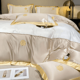 Modern Luxury Embroidered Duvet cover - The Linen House